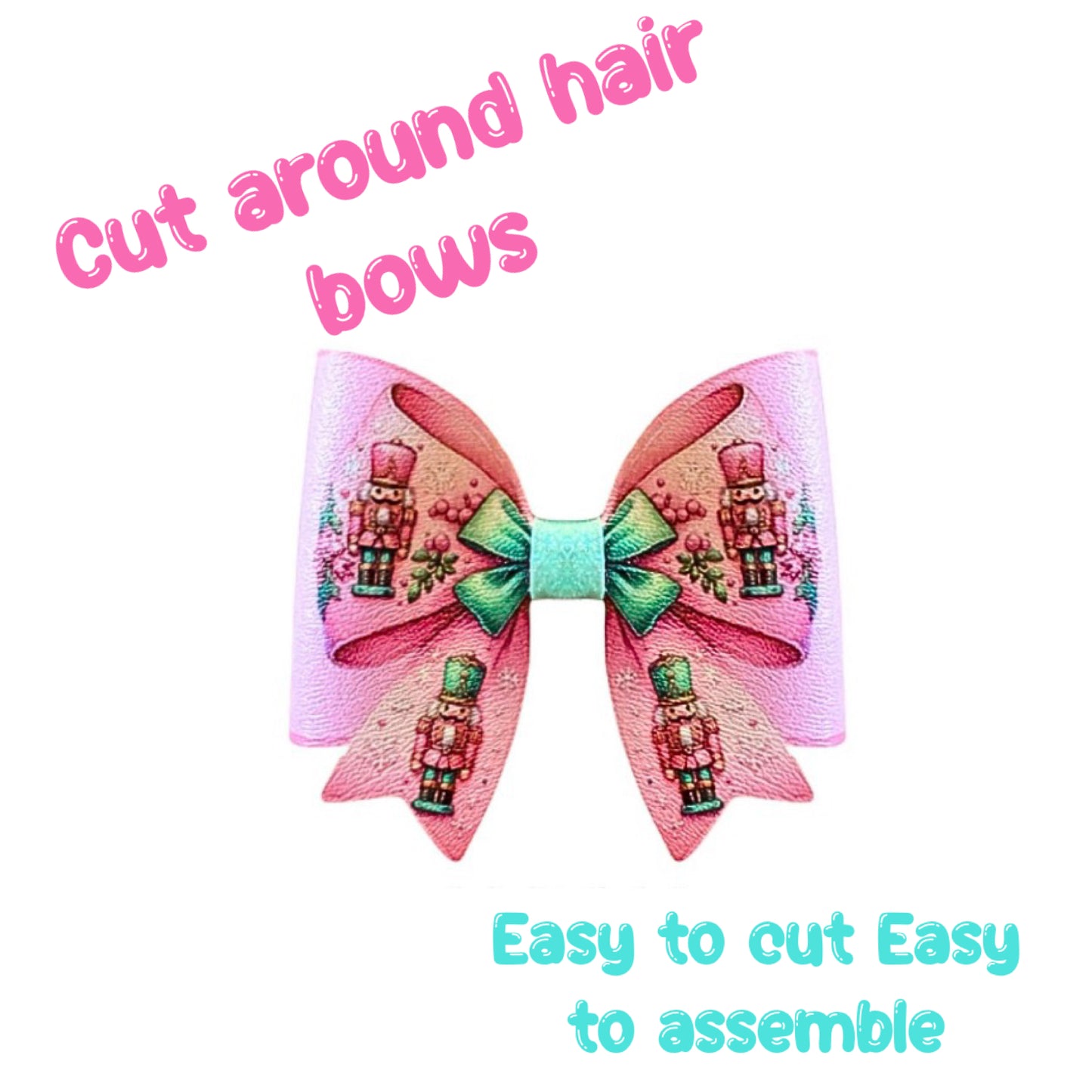 6 Nutcracker Cut around Hair-bows 3.5”