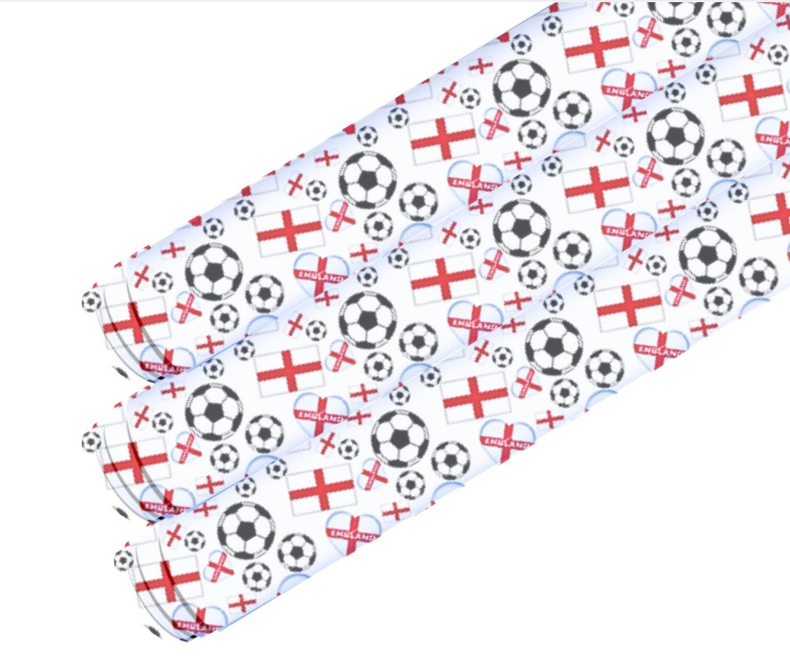 Canvas printed fabric A4 England Flag and Football