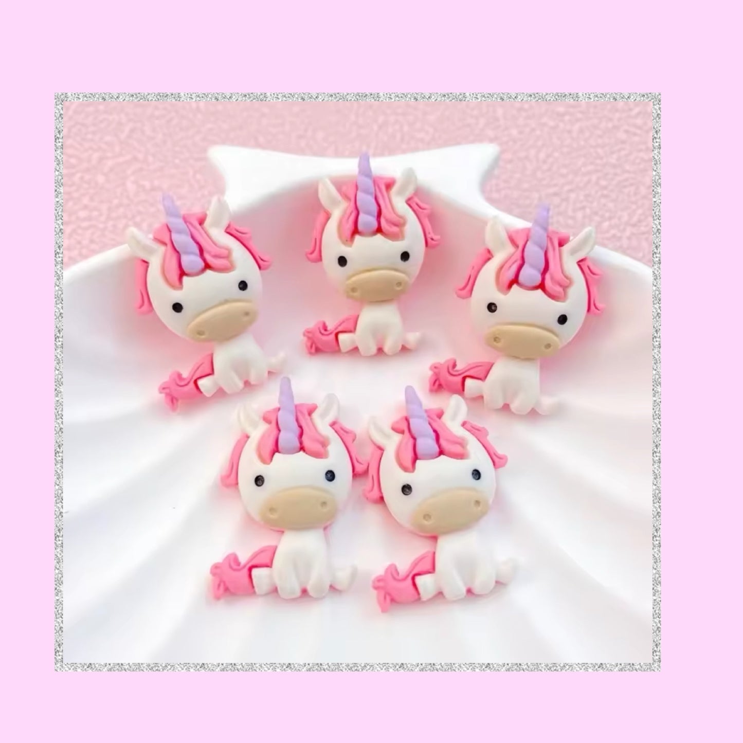Unicorn 3D flatback embellishments