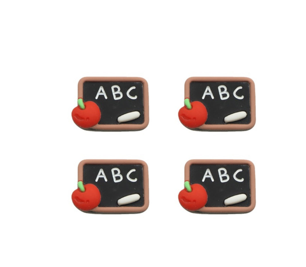 School chalkboard flatback embellishments x 4