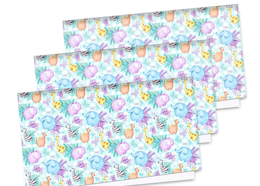 Safari animas printed premium canvas fabric A4