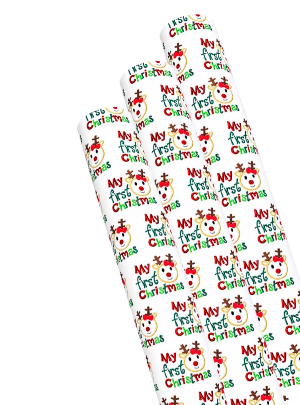 My 1st Christmas Leatherette fabric A4
