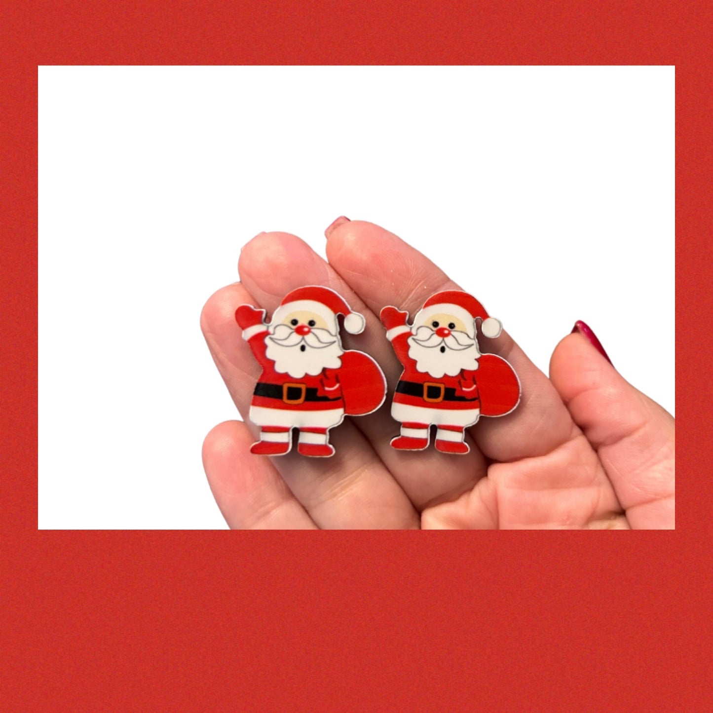 Santa Christmas embellishments x 4