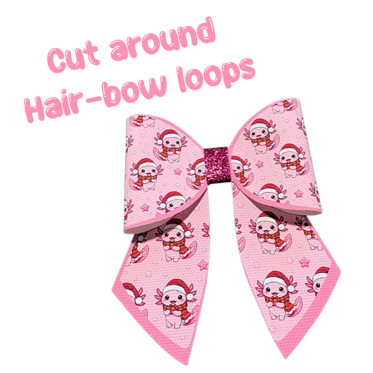 4 x Axolotl Cut around Sailor bow set 3.5”