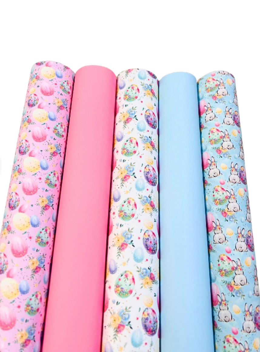 5 x Easter themed printed canvas sheets A4