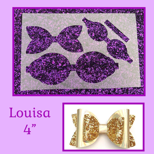 4” Louisa shaped plastic Hair bow stencil