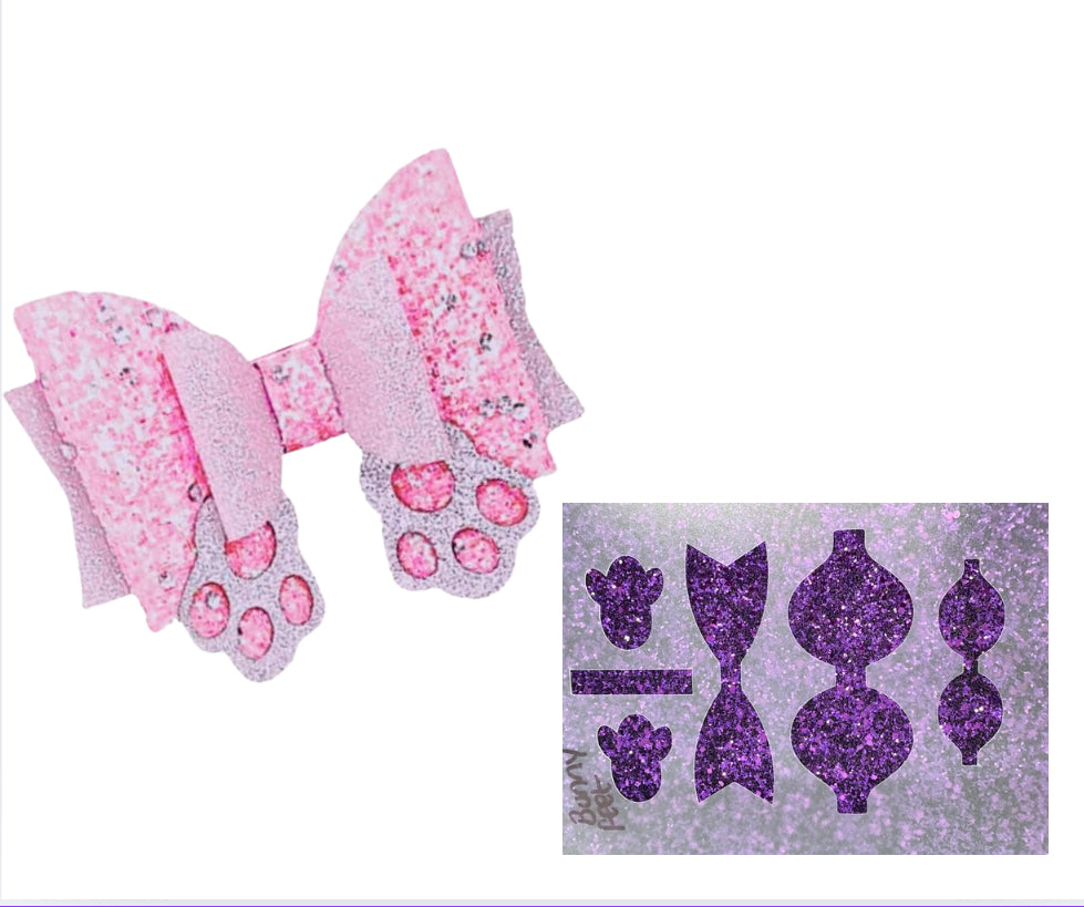 3.75” Bunny shaped plastic Hair bow stencil