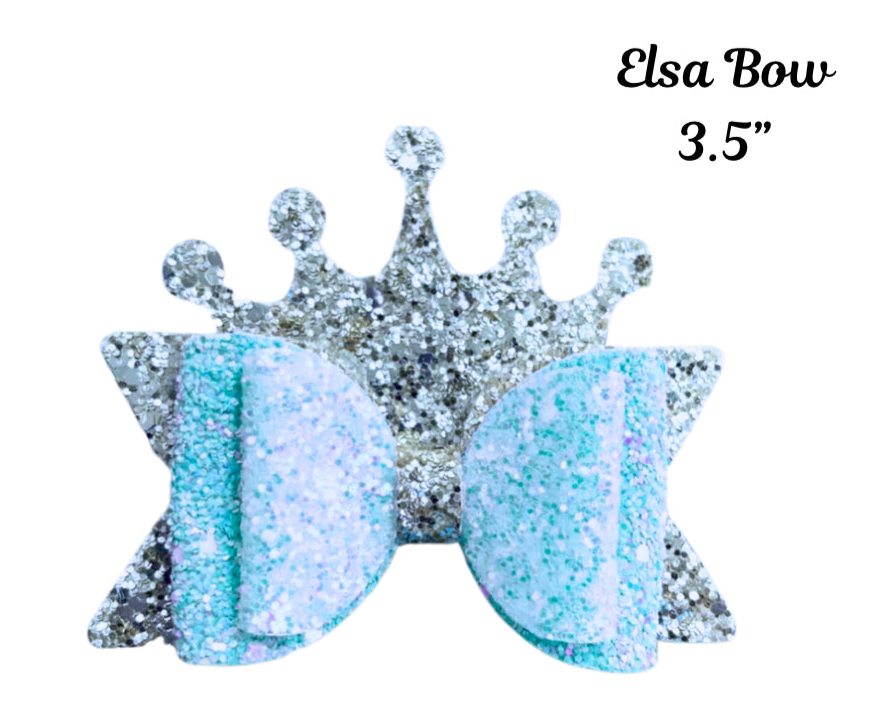 Elsa 4” Plastic plastic hairbow template