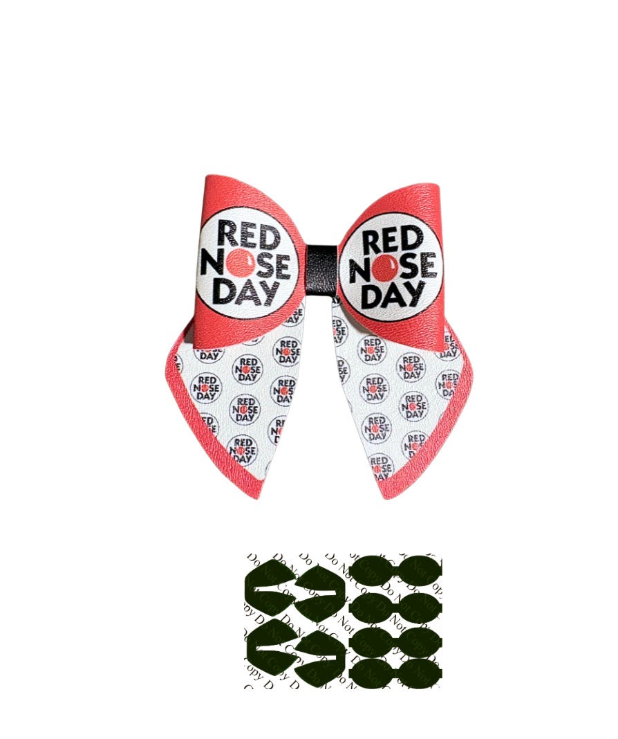 4 piece Red Nose Canvas bow loops and Sailor Tails 3.5”