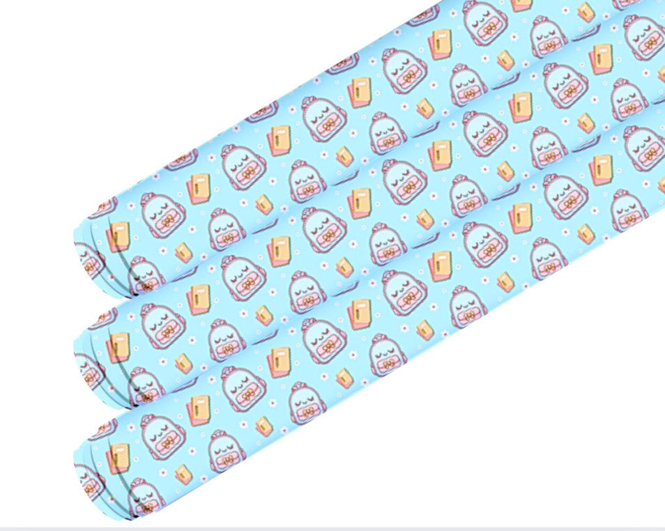 In house leatherette printed fabric A4 Books & Backpacks