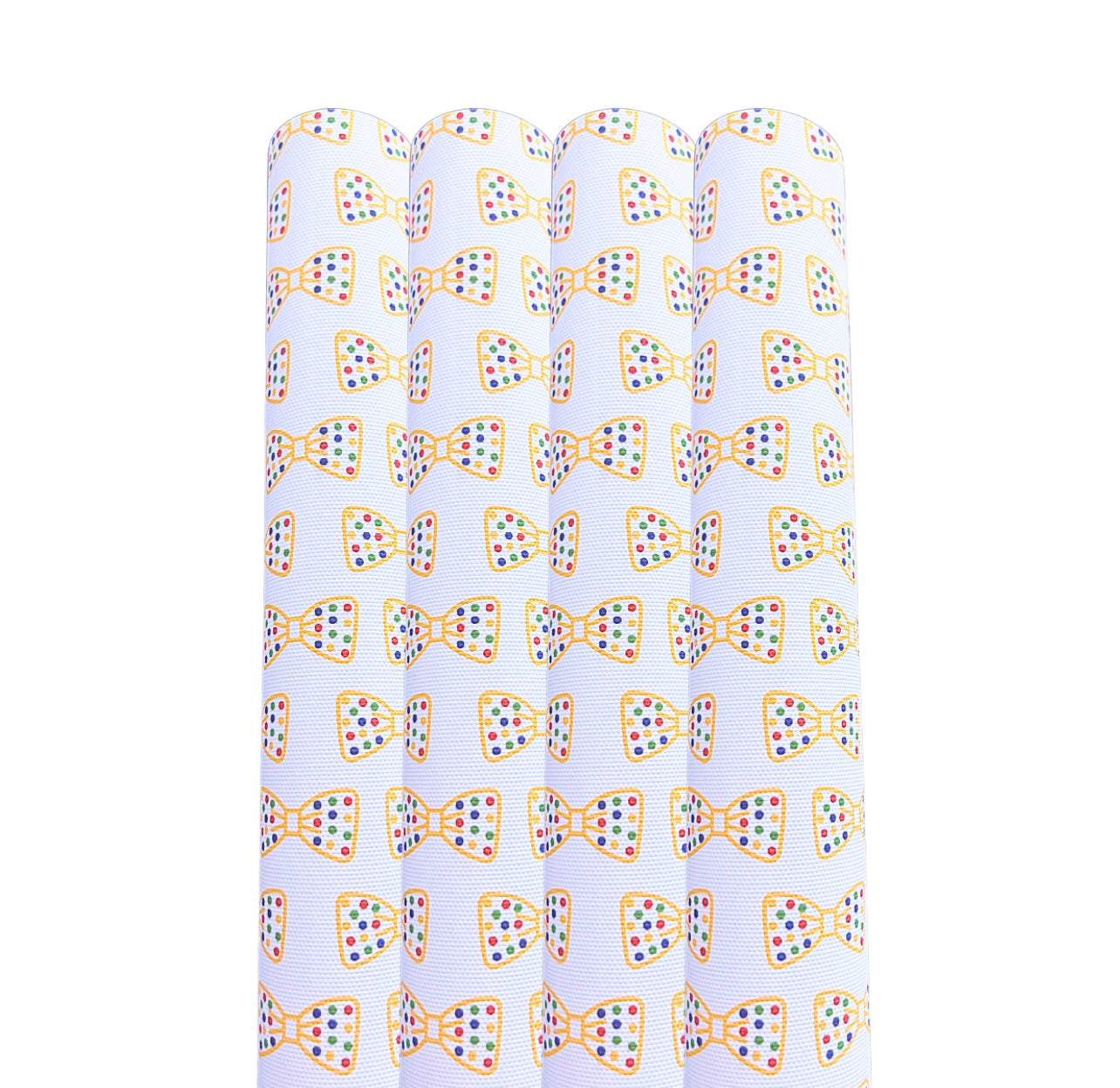 Pudsey Theme bow spots pre printed canvas hair bow making sheet a4