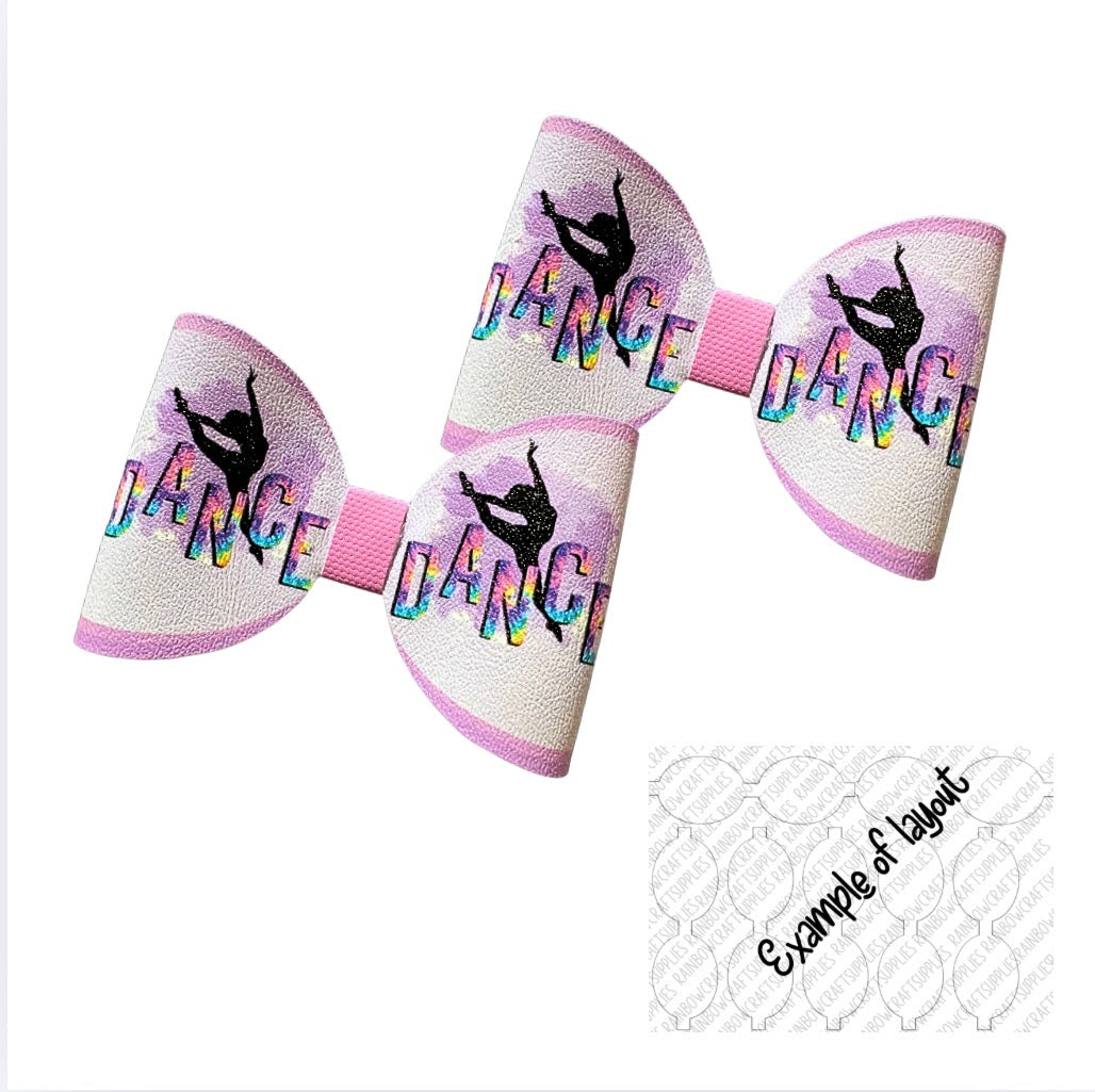 7 x Dance themed canvas Hair bow loops 3.5” (Copy)
