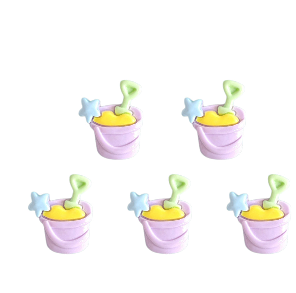 Bucket & Spade flatback embellishments x 4