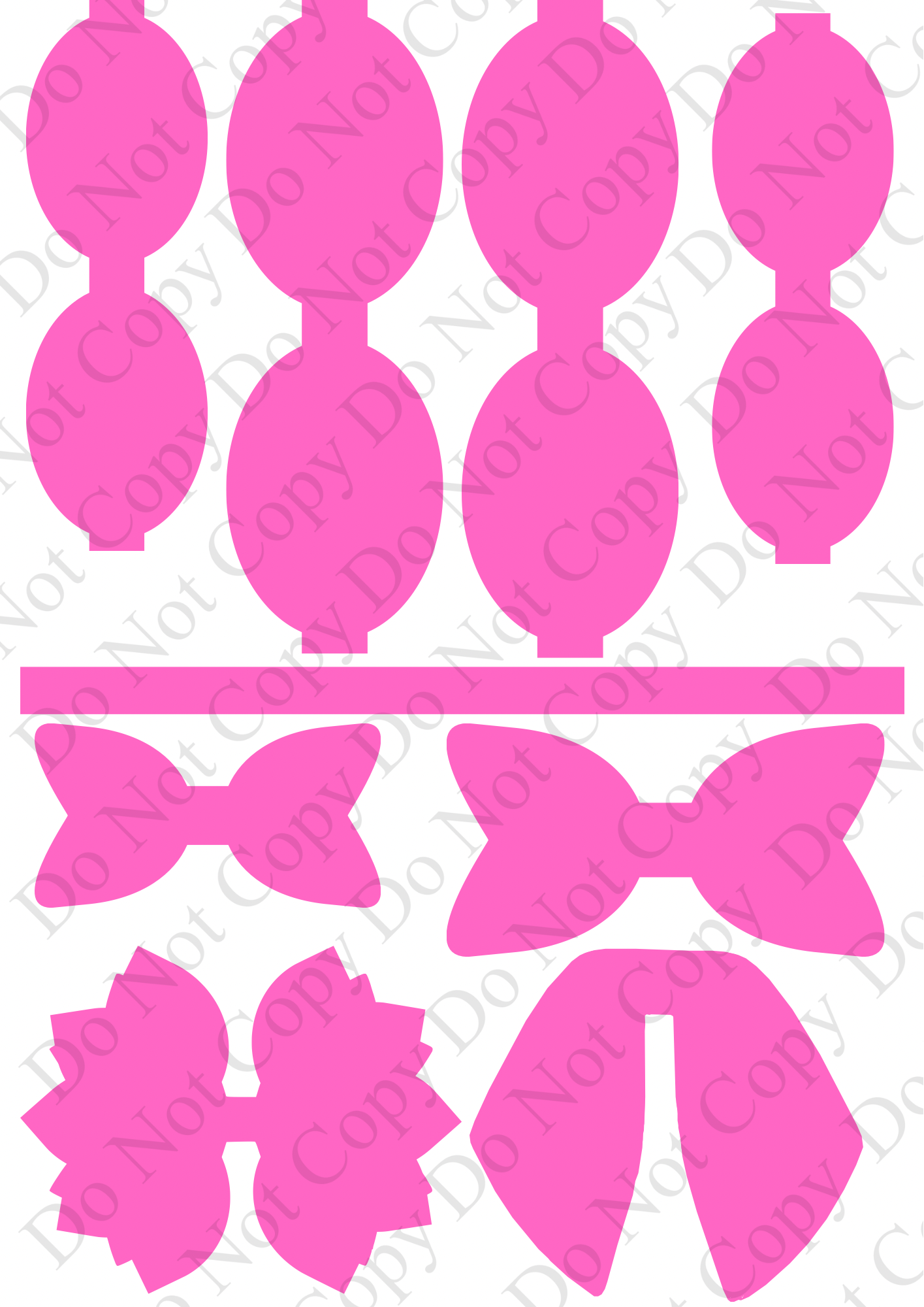 Custom printed Canvas cut around bows