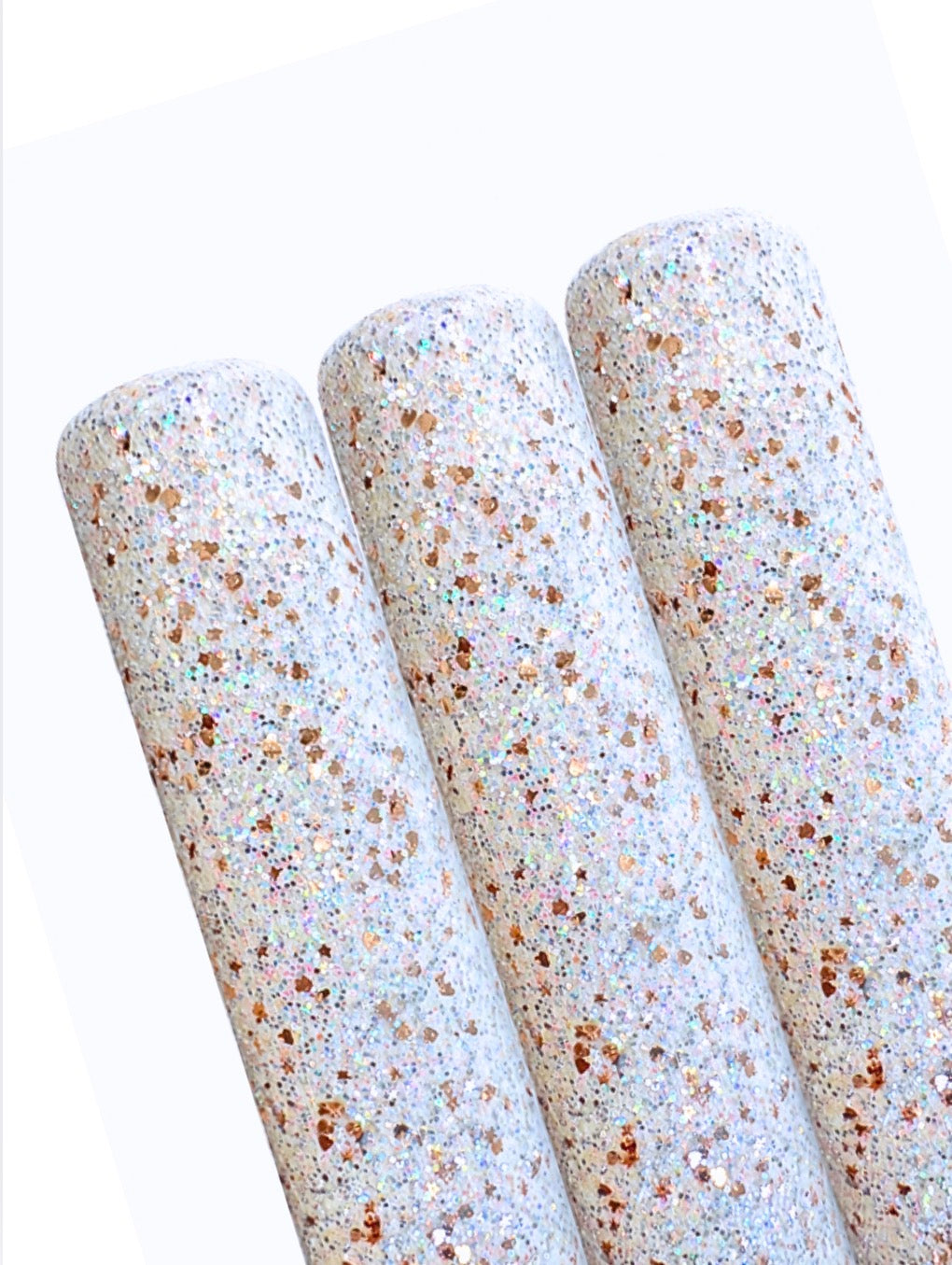 Champagne Snow Chunky glitter fabric A4
