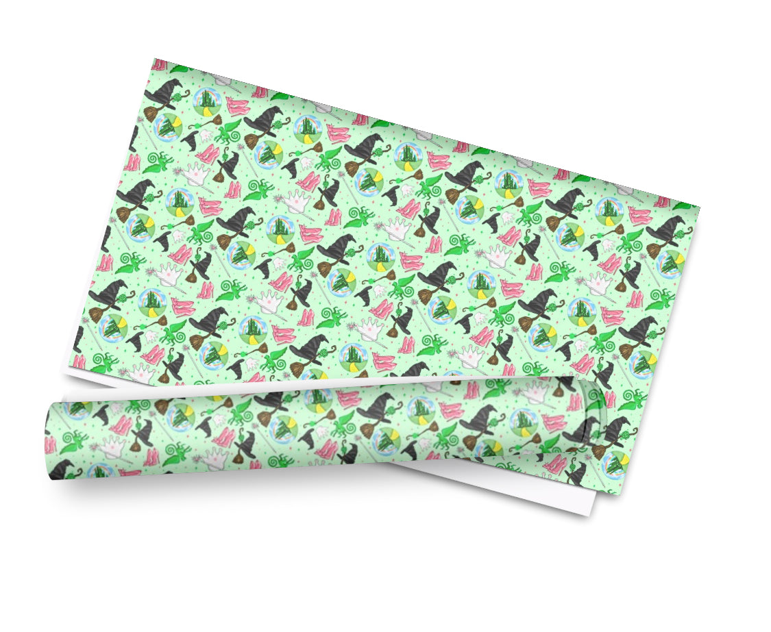 Good and wicked witches printed premium canvas fabric fabric A4