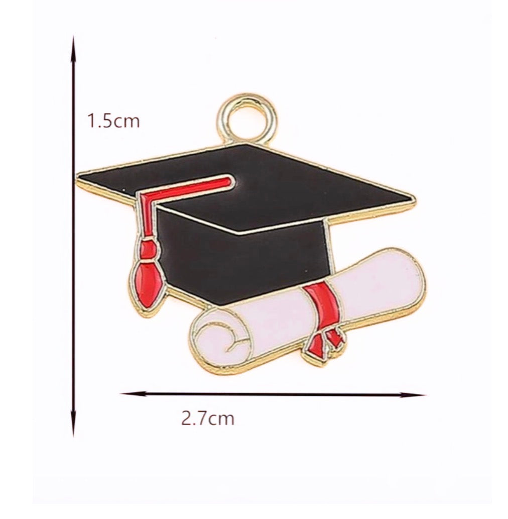 Graduation Enamel charms 1.5x 2.7cm