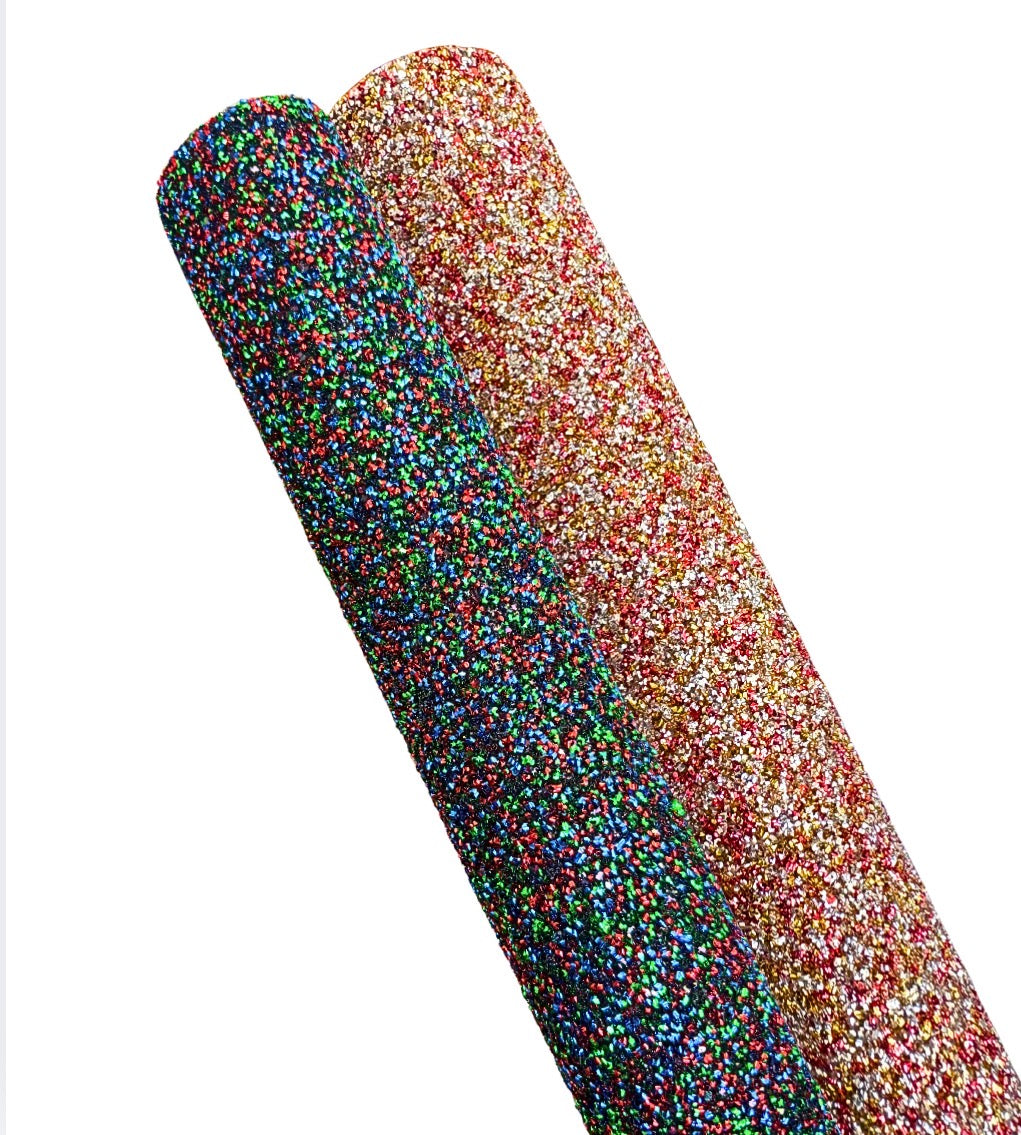 Chunky Glitter tinsel fabric A4