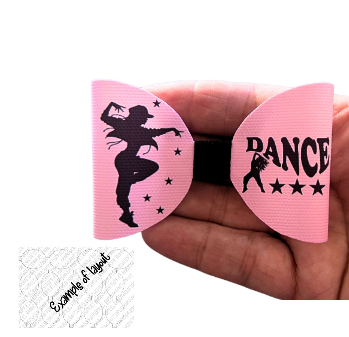 7 x Street Dance printed canvas bow loops 3.5”