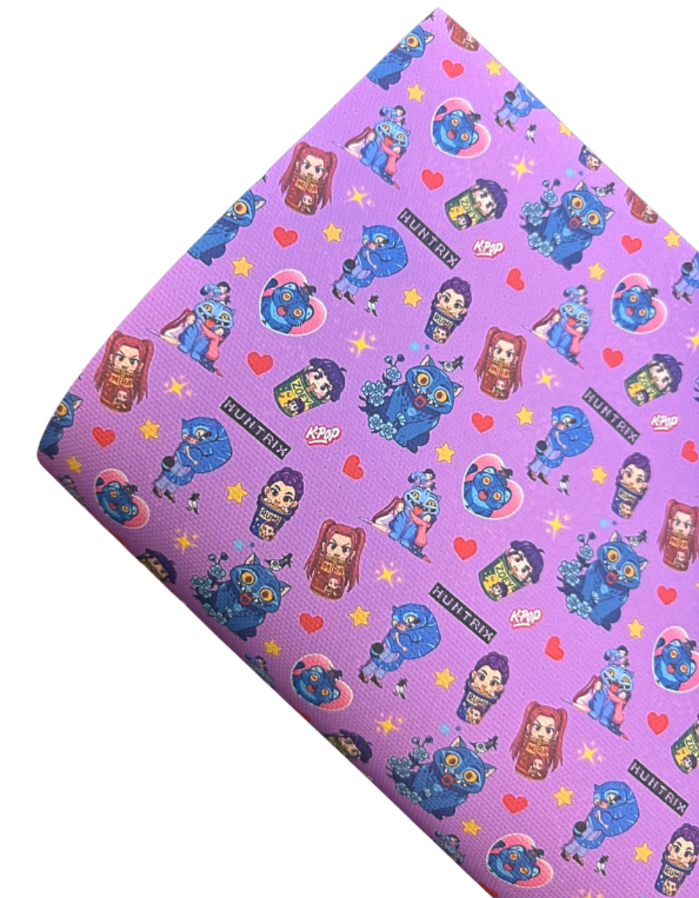 Printed Canvas fabric A4 Rainbow Demon girl