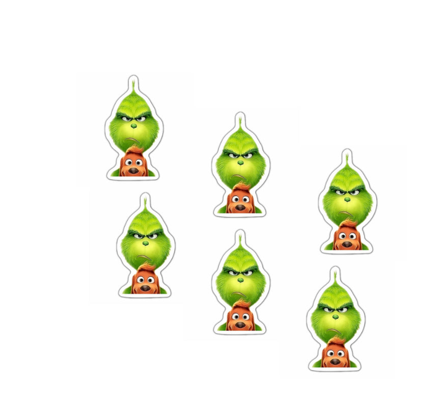 Grouchy & His dog laser cut flat back embellishments x 4