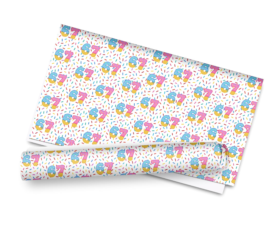 6 7 sprinkles printed premium canvas fabric fabric A4