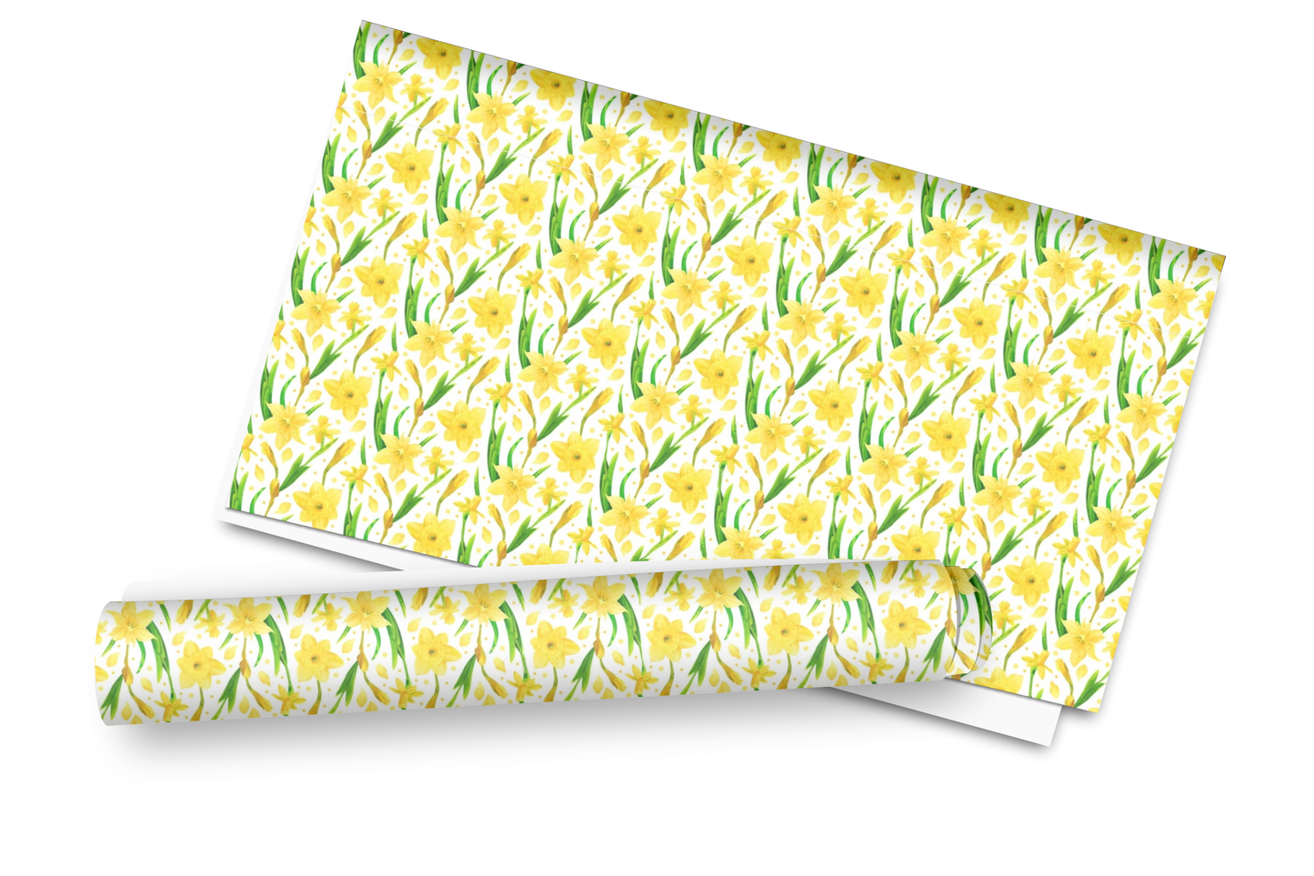 Daffodils pattern Canvas Fabric A4 St.David’s Day