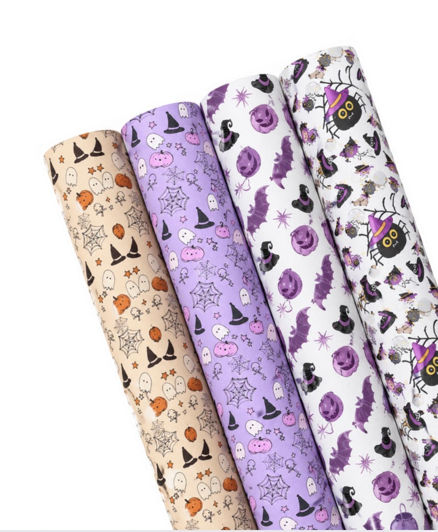4 Halloween mixedcanvas fabric set A4
