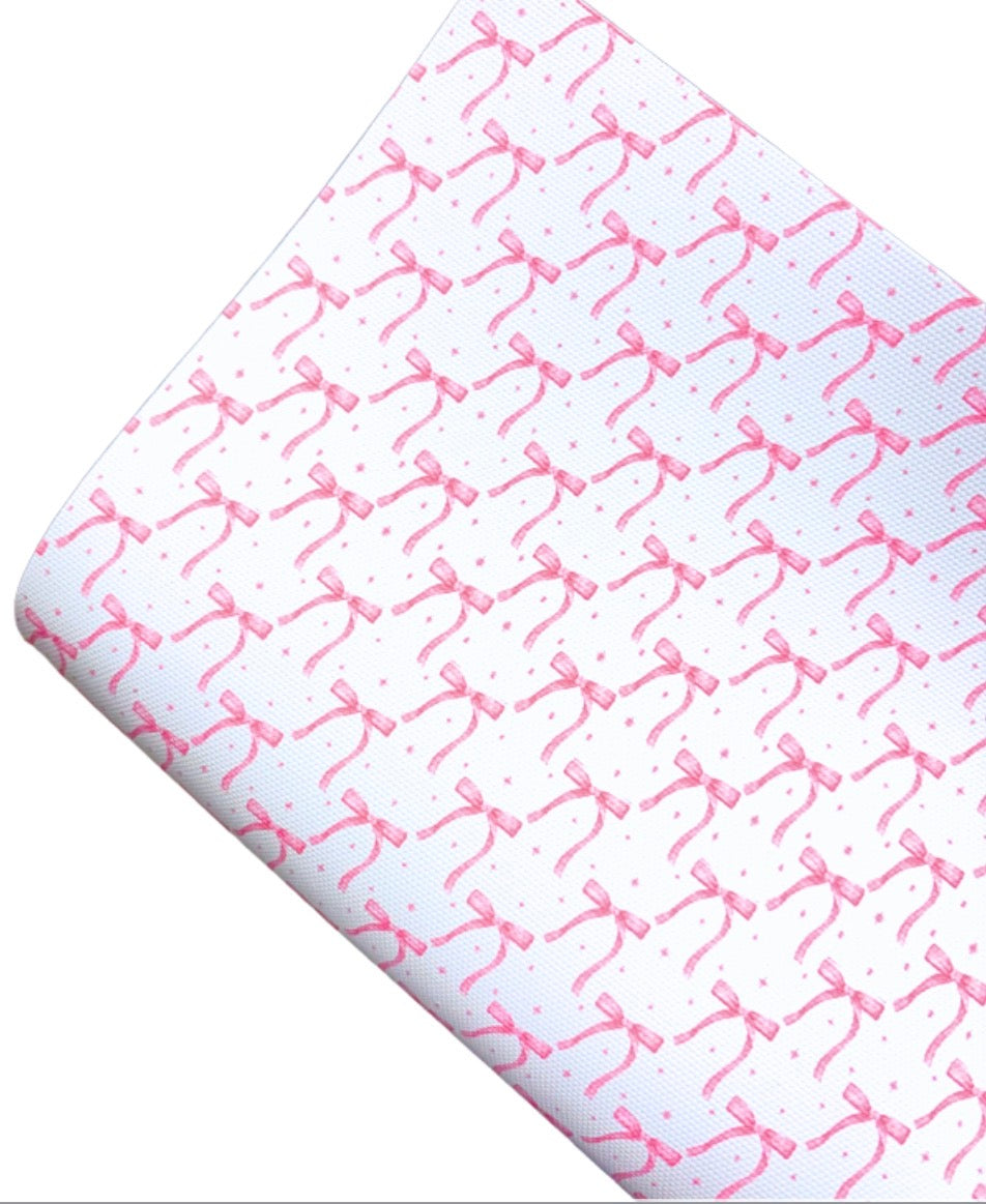 In house leatherette printed fabric A4 Bow Beautiful