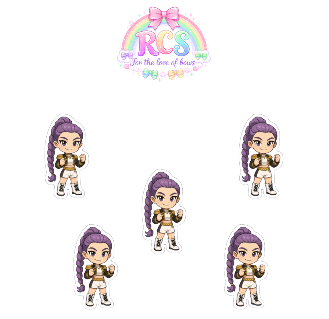 Demon girl laser cut flat back embellishments x 4