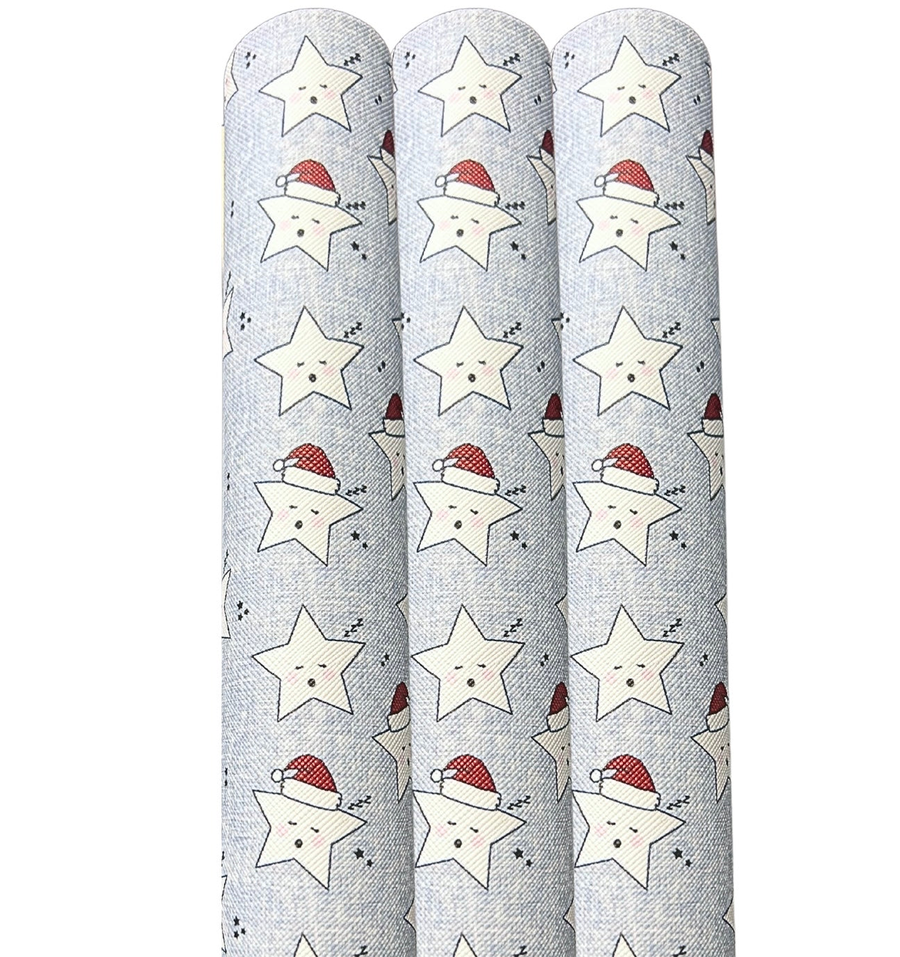 Christmas cutest star patterned leatherette fabric