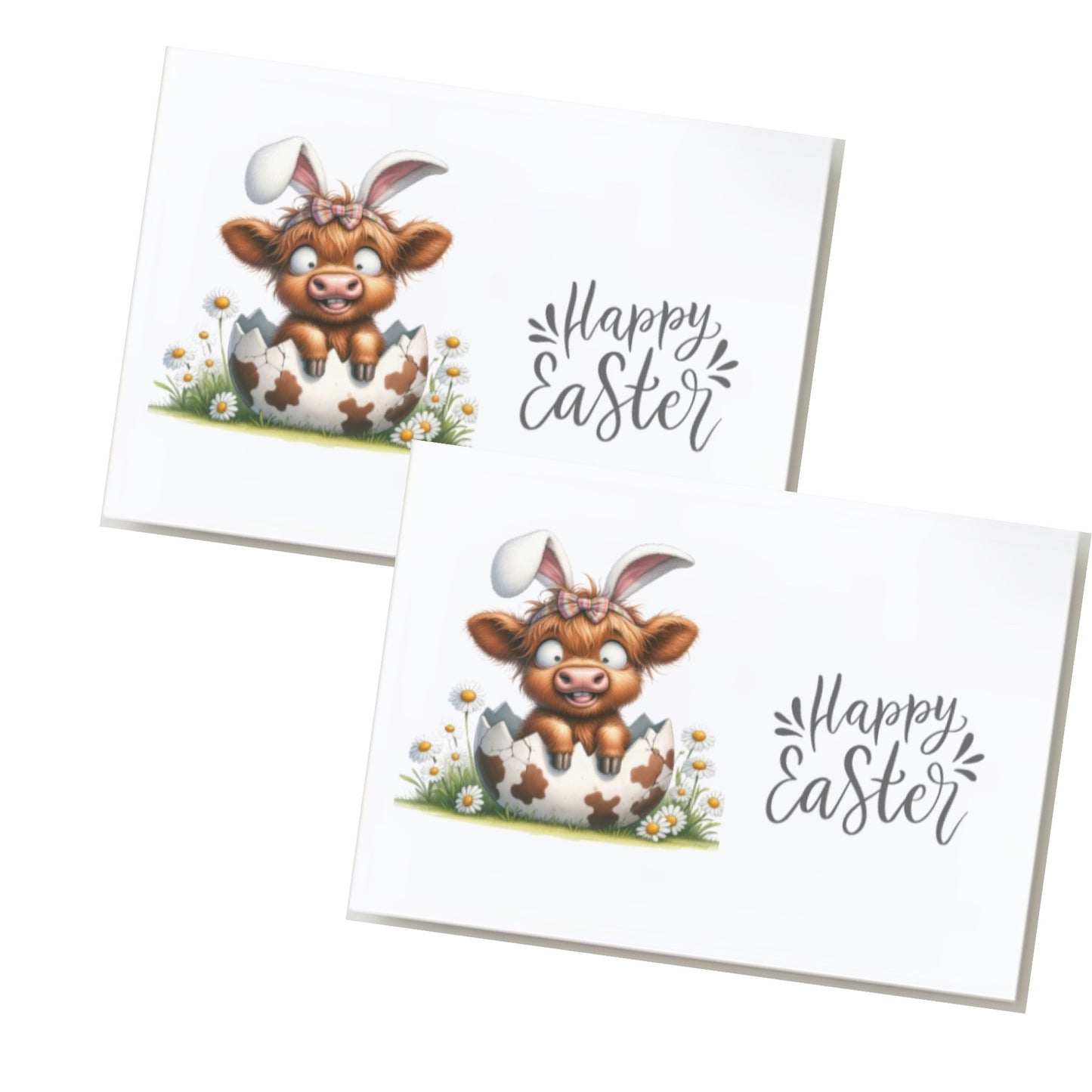 10 x In house printed bow display cards Happy Easter