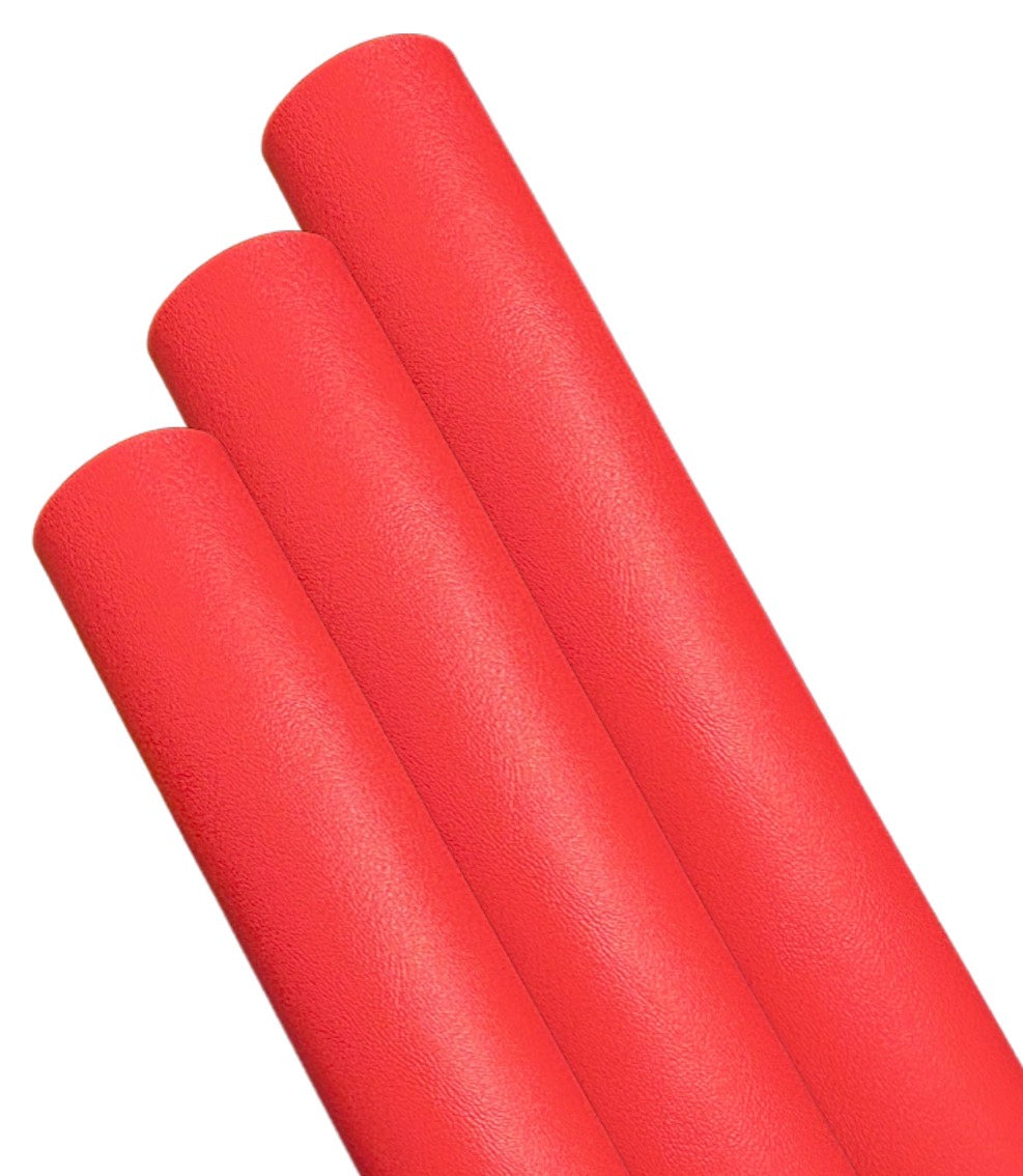 Red In house Printed smooth grain leatherette A4