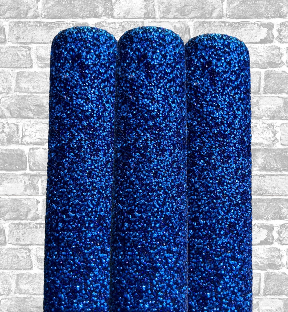 Tinsel glitter fabric premium twill backing Blue