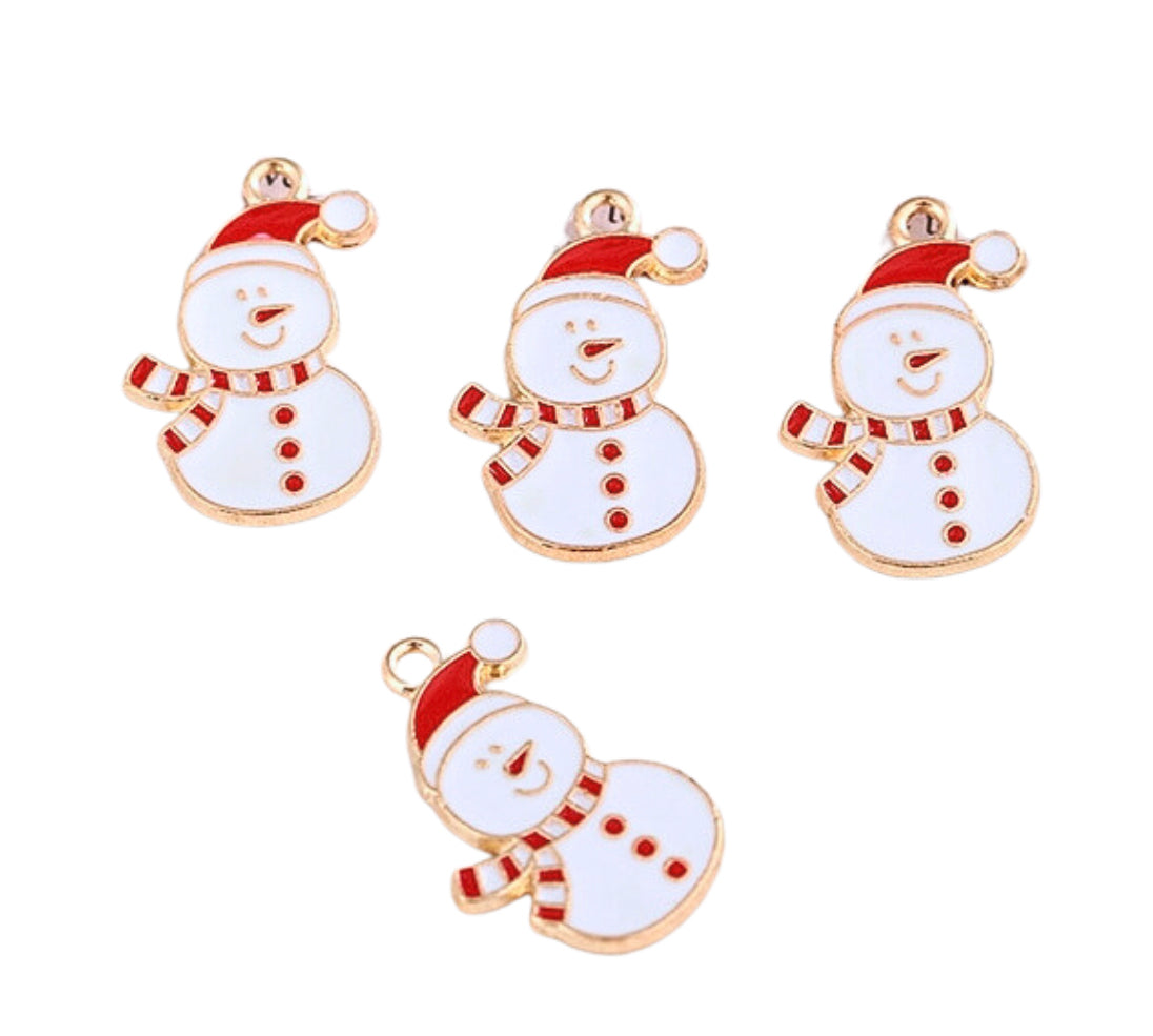 Christmas snowman charms