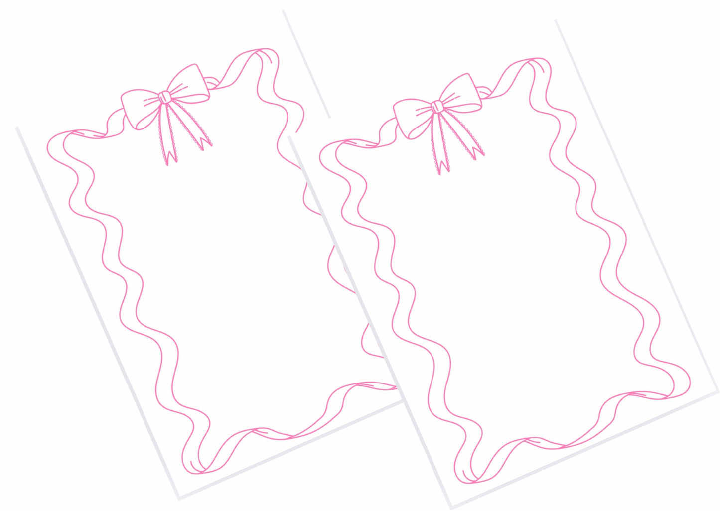 10 x In house printed bow display cards Petite bow design