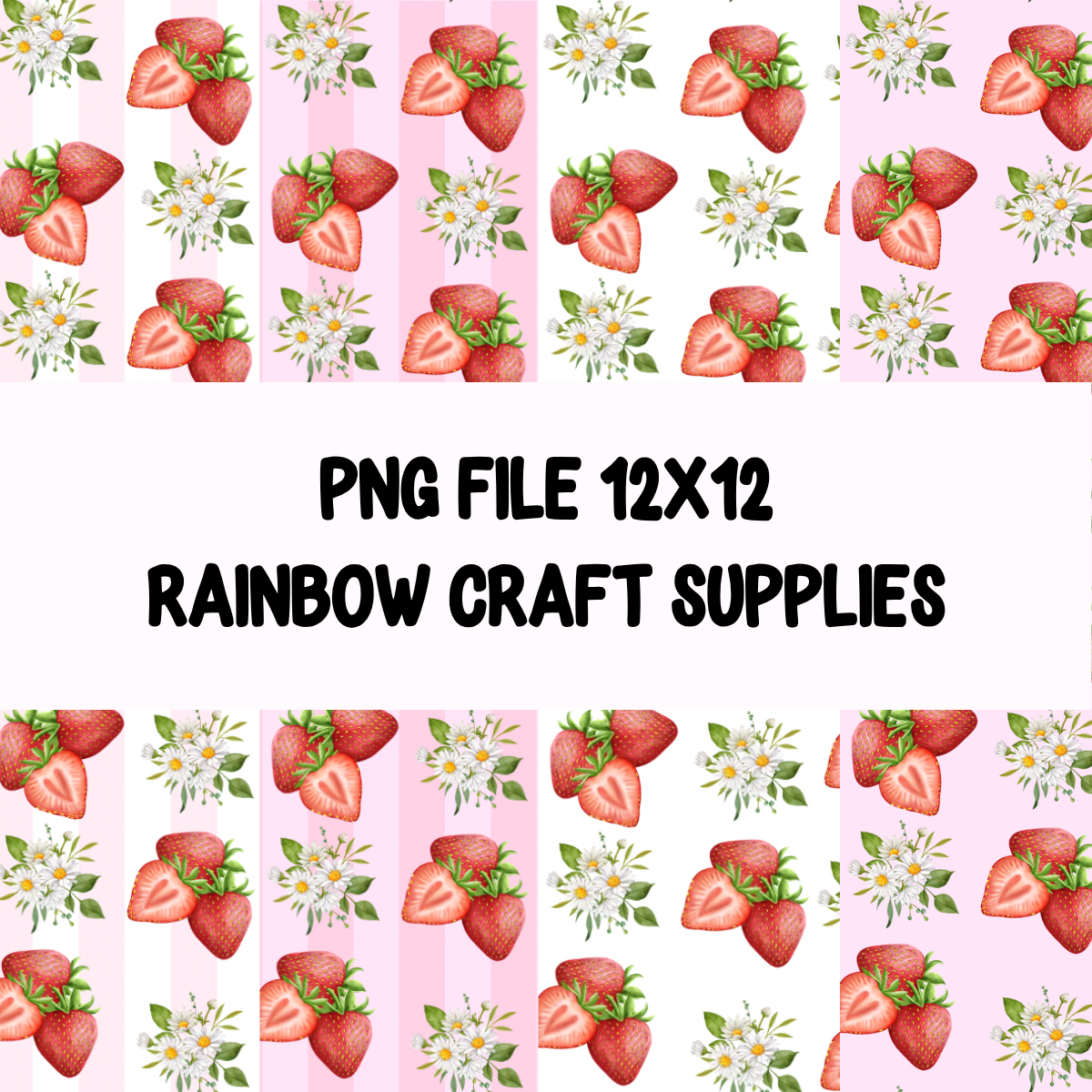 Strawberry Mix seamless pattern Set( PNG digital down loads)