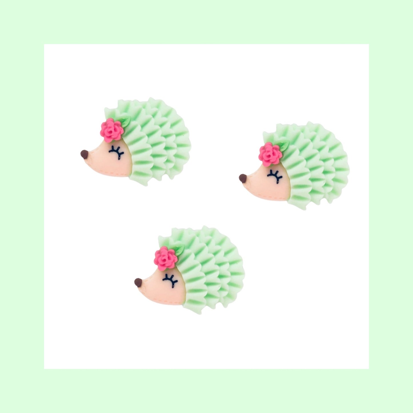 Cute little mint hedgehogs x 4