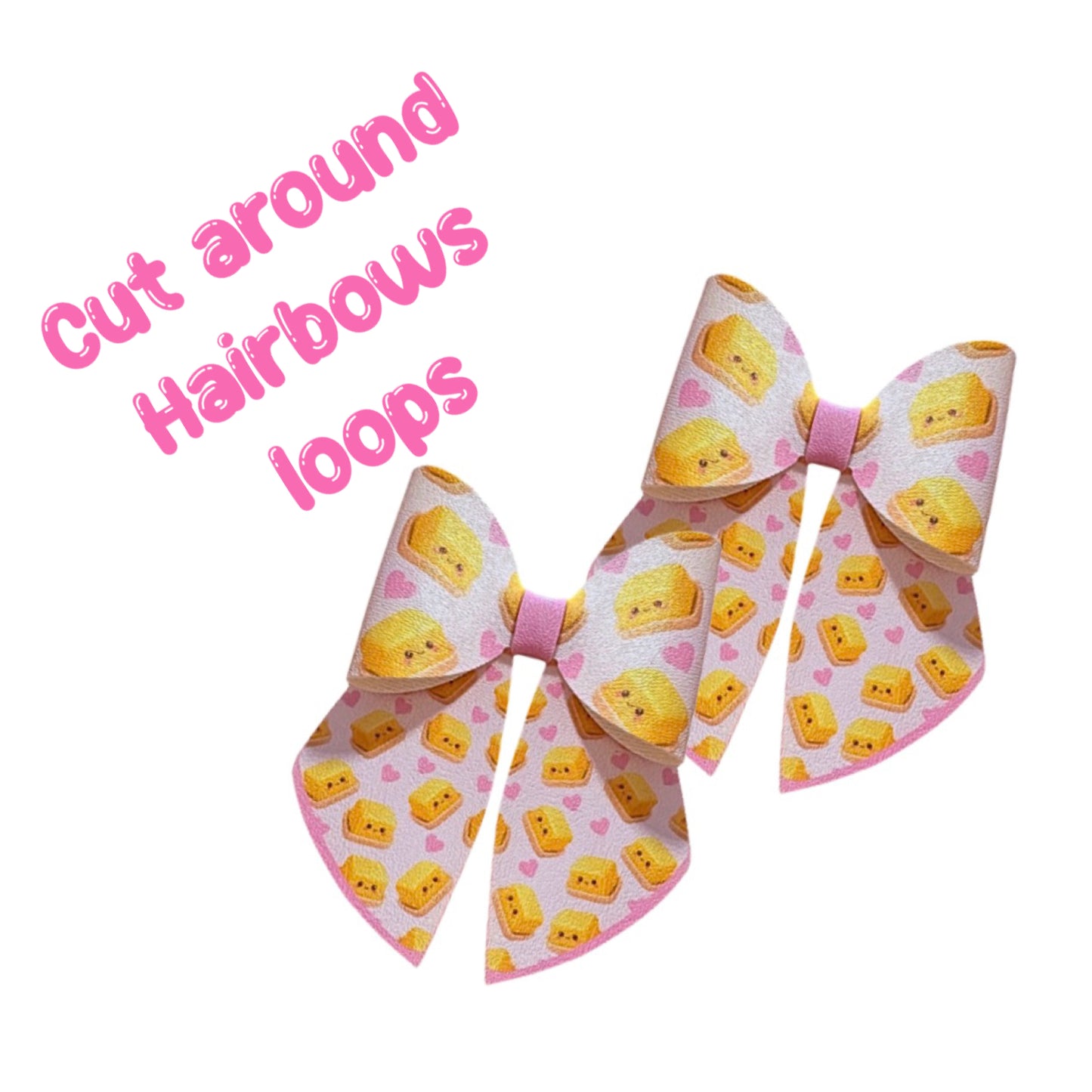 4 piece plushy Butter leatherette bow loops and Sailor Tails 3.5”