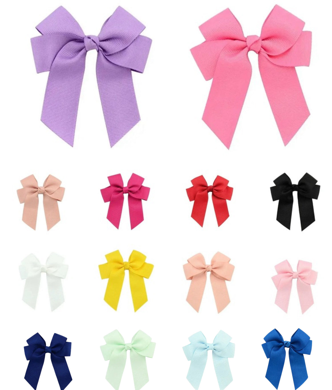 4” Grosgrain Hair bow clip perfect to heat transfer on tails
