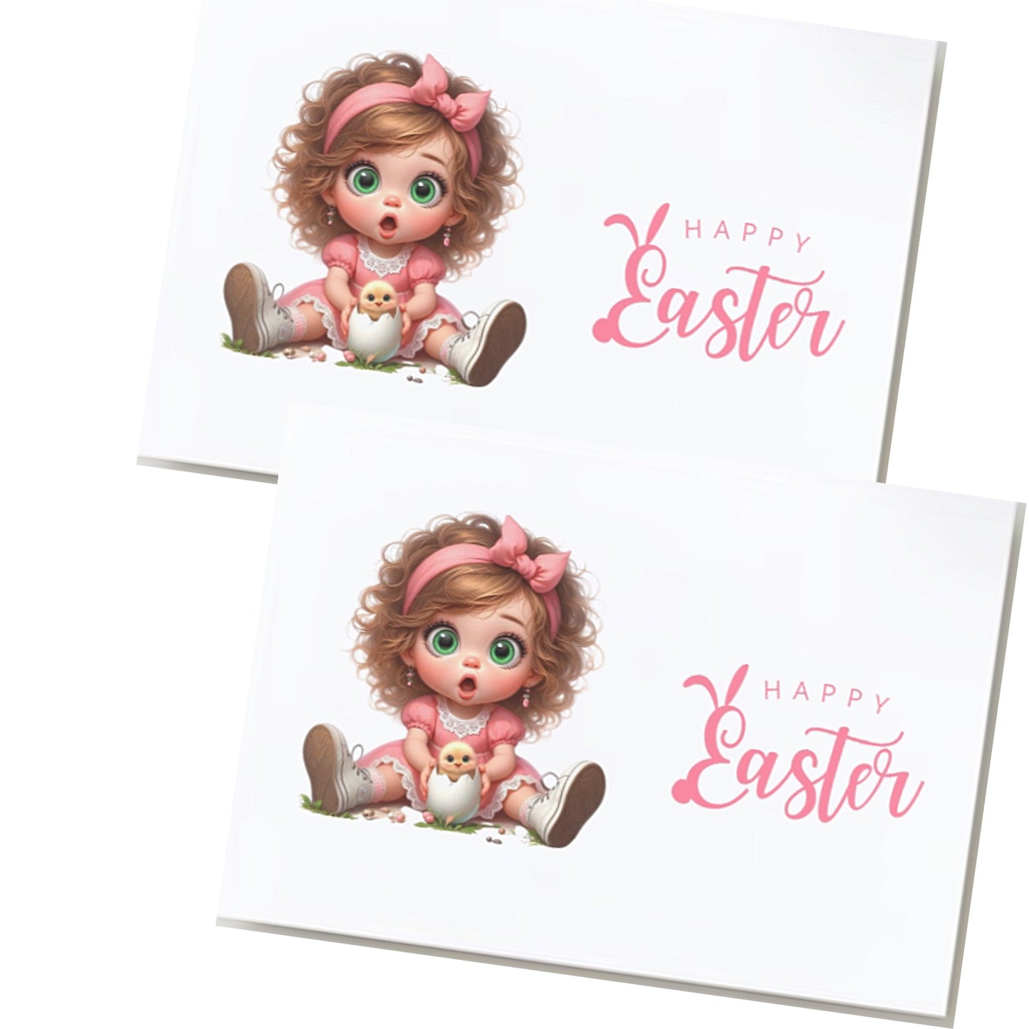 10 x In house printed bow display cards Happy Easter