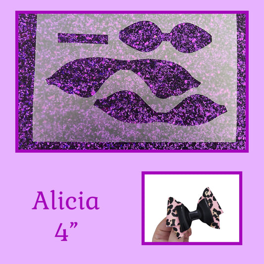 4” Alicia shaped bow plastic Hair bow stencil