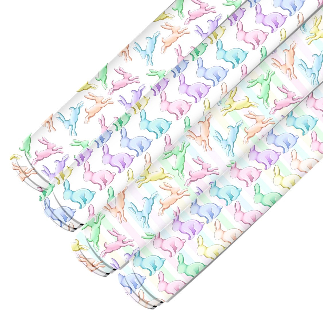 4 Piece Hopping bunny themed printed premium canvas fabric fabric A4