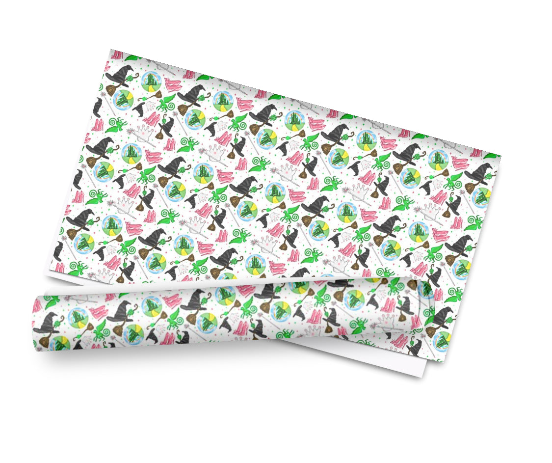 Good wicked witch pattern Leatherette Fabric A4