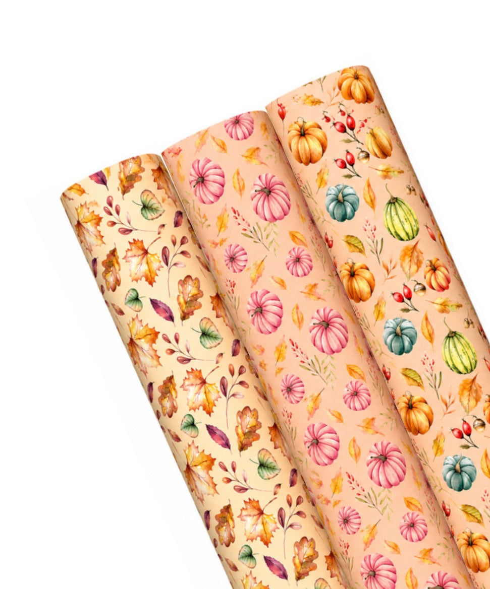 Autumn Pumpkins fabric A4