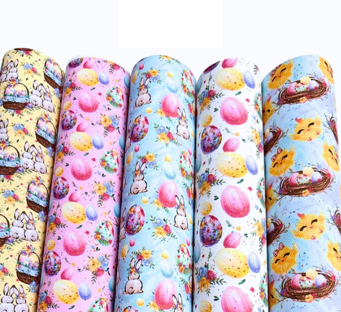 5 x Easter themed printed canvas sheets A4