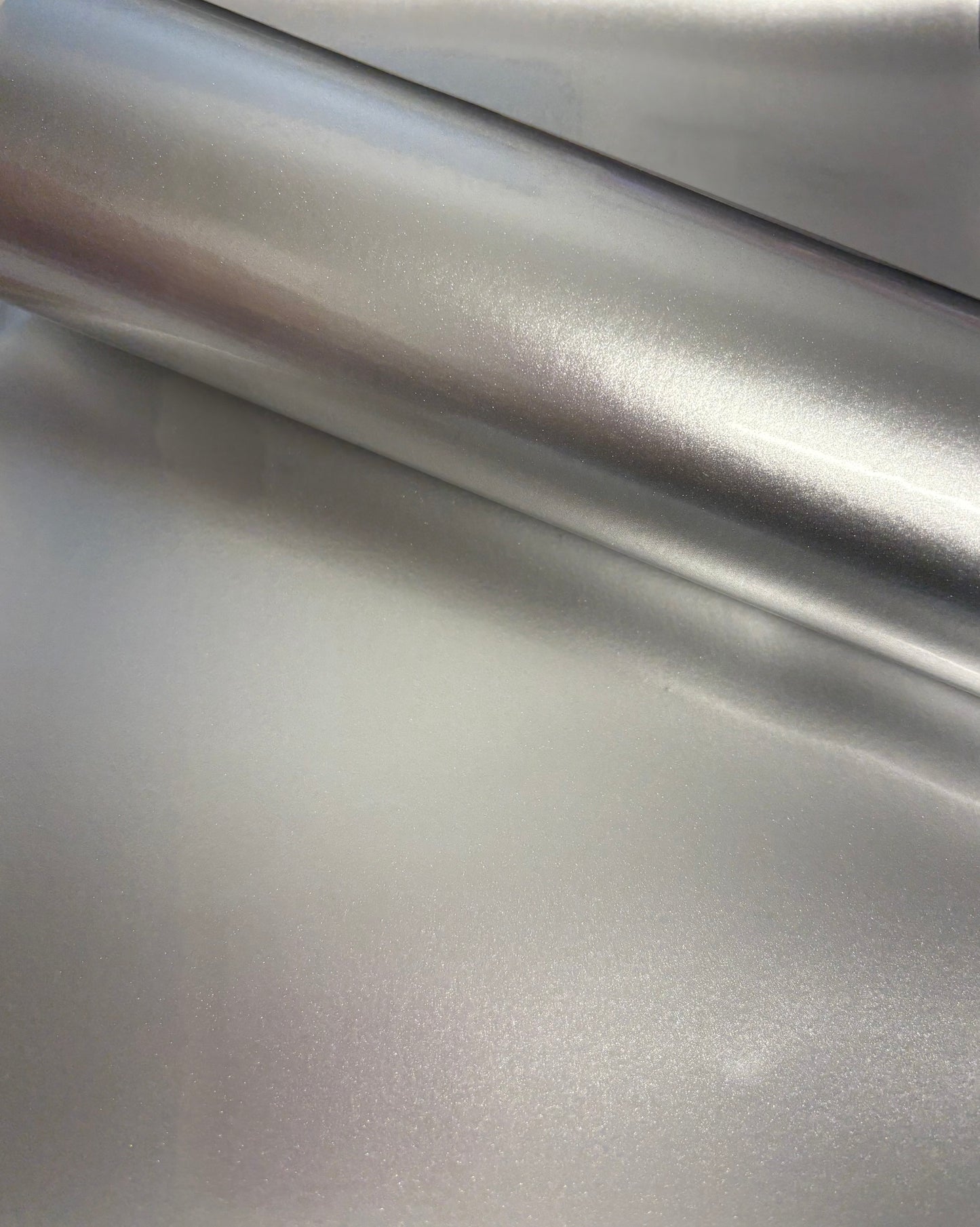 Silver MetallicMirror smooth leatherette fabric A4