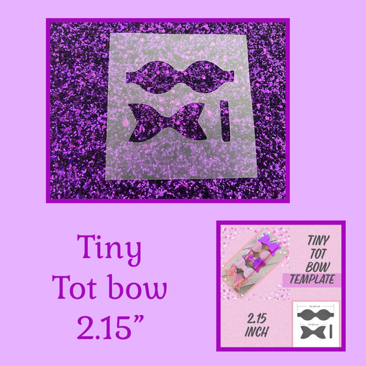 Tiny tot 2.25” shaped plastic Hair bow stencil