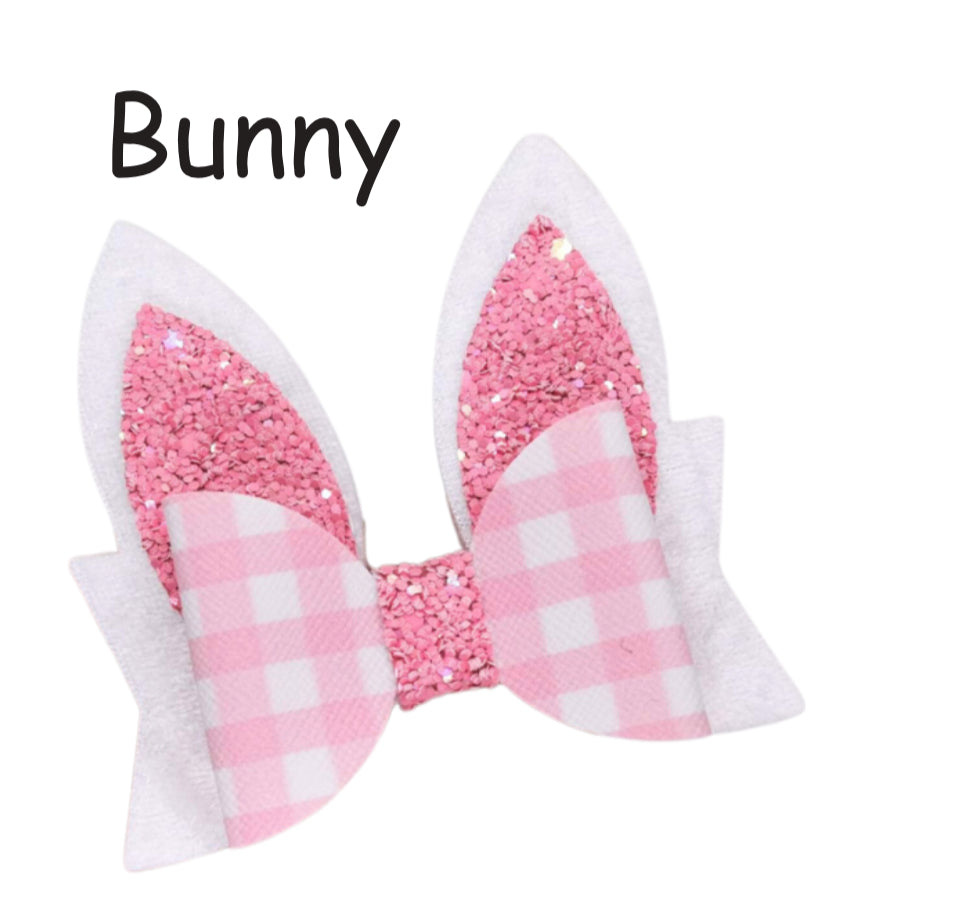 bunny ear and bow plastic template 3”