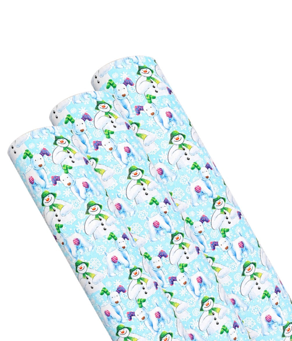 Snowman Leatherette fabric A4